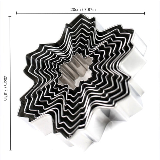 10pcs Snowflake Shape Cookie Biscuit Cutter Set