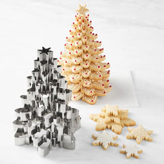 10pcs Snowflake Shape Cookie Biscuit Cutter Set