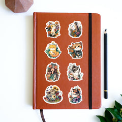 70pcs Cat Love Doodle Cartoon Stickers Waterproof Stickers Pack