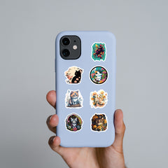 70pcs Cat Love Doodle Cartoon Stickers Waterproof Stickers Pack