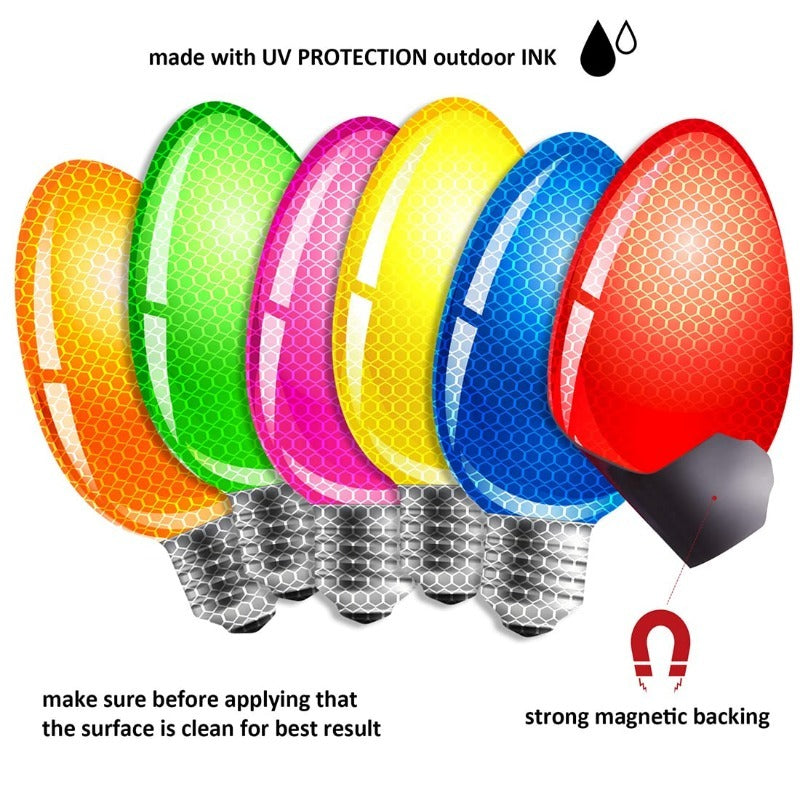 12pcs Reflective Boat Stickers Christmas Bulb Sticker Holiday Winter Party Car