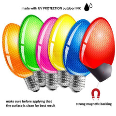 12pcs Reflective Boat Stickers Christmas Bulb Sticker Holiday Winter Party Car