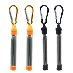 1pc Stainless Steel Fire Blow Pipe Retractable Fire Tube