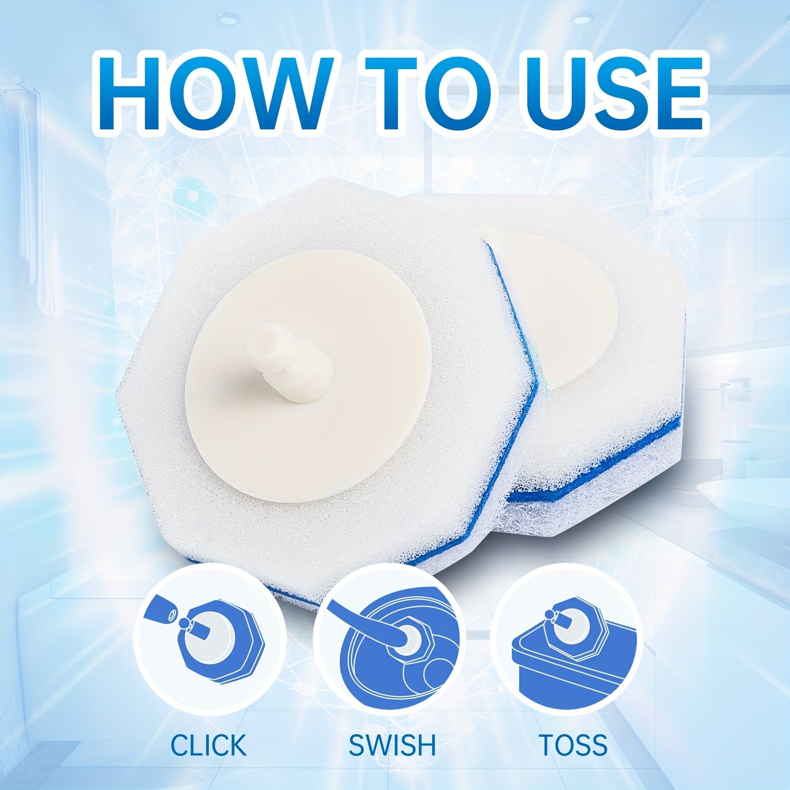 10pcs Disposable Toilet Cleaning Wand Refills Compatible With Most Wands