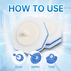 10pcs Disposable Toilet Cleaning Wand Refills Compatible With Most Wands
