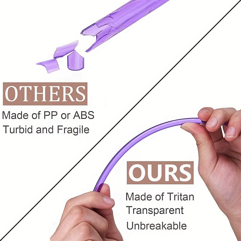 Rainbow Plastic Straws Reusable Long Straws w/ Cleaning Brush for Tumblers
