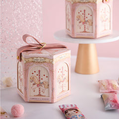 Twolf 2pcs Children's Birthday Gift Bag Pink Hexagonal Candy Box