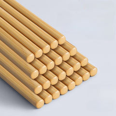 20 Pairs Natural Bamboo Chopsticks Paint Wax Household