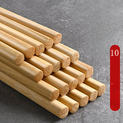 20 Pairs Natural Bamboo Chopsticks Paint Wax Household