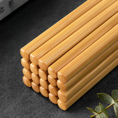 20 Pairs Natural Bamboo Chopsticks Paint Wax Household