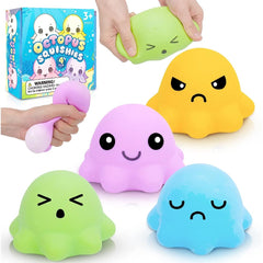 Octopus Stress Balls 4pcs Sensory Fidget Toys