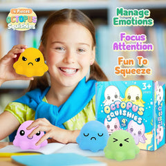 Octopus Stress Balls 4pcs Sensory Fidget Toys