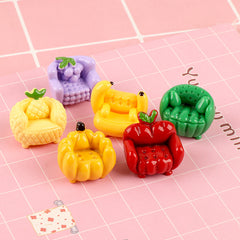 1:12 Dollhouse Sofa Resin Furniture Micro Landscape Fruit Sofa