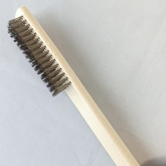 Wooden Handle Copper Wire Brush Stainless Steel Wire Brush