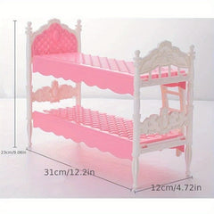 Doll Double Bed Doll Accessories Cartoon Doll House Accessories