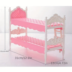 Doll Double Bed Doll Accessories Cartoon Doll House Accessories