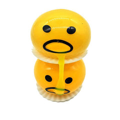 2pcs Stress Relief Toys Puking Ball Lazy Egg Vomiting Egg Yolk Vent Tricky Game