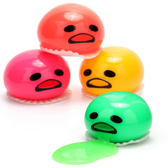 2pcs Stress Relief Toys Puking Ball Lazy Egg Vomiting Egg Yolk Vent Tricky Game