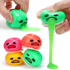 2pcs Stress Relief Toys Puking Ball Lazy Egg Vomiting Egg Yolk Vent Tricky Game