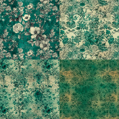 24pcs Green Theme Scrapbook Paper Pad for DIY Crafts Journaling