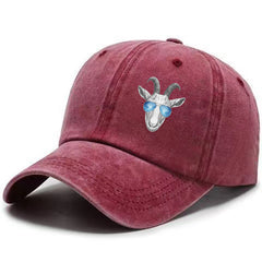 Halloween Goat Head Baseball Hat for Men and Women