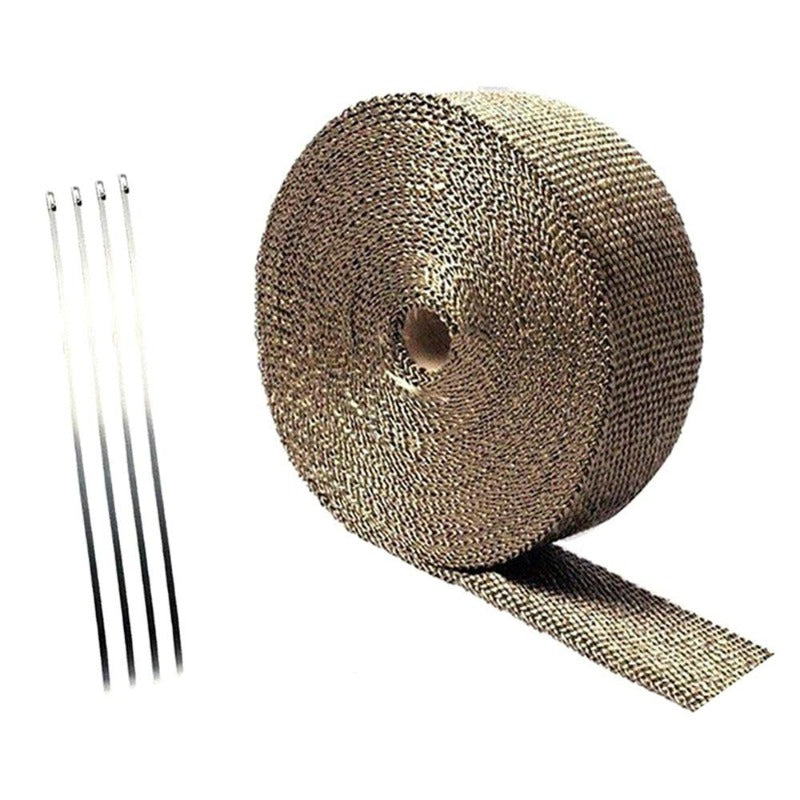 5M Fiberglass Heat Shield Motorcycle Exhaust Wrap Tape Kit