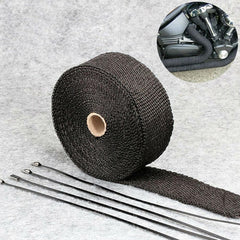 5M Fiberglass Heat Shield Motorcycle Exhaust Wrap Tape Kit