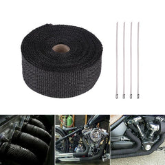 5M Fiberglass Heat Shield Motorcycle Exhaust Wrap Tape Kit