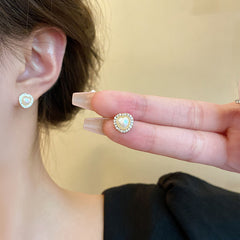 Faux Pearl Diamond Earrings for Women