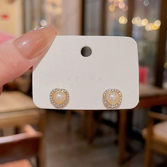 Faux Pearl Diamond Earrings for Women