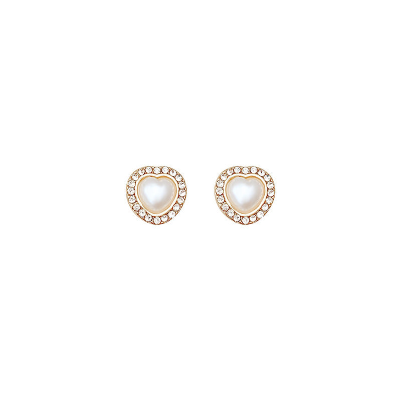 Faux Pearl Diamond Earrings for Women
