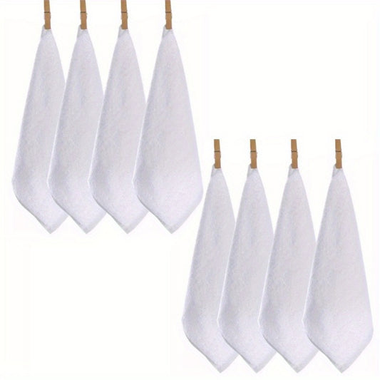 8pcs Soft Cotton Washcloths Handkerchiefs Small Square Towel