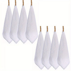 8pcs Soft Cotton Washcloths Handkerchiefs Small Square Towel
