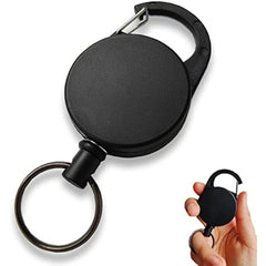 Telescopic Keychain Anti-theft Steel Wire Carabiner Buckle