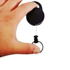 Telescopic Keychain Anti-theft Steel Wire Carabiner Buckle