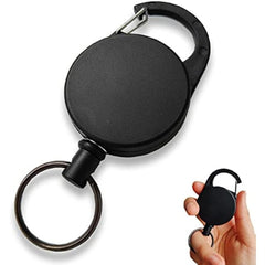 Telescopic Keychain Anti-theft Steel Wire Carabiner Buckle