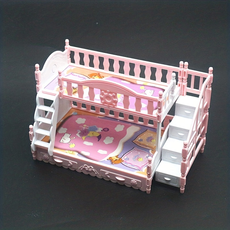 Bunk Bed & Princess Bed for Dolls with Accessories
