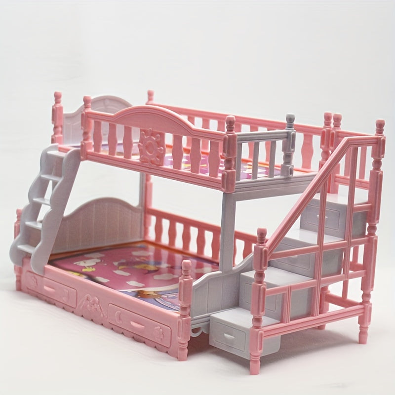 Bunk Bed & Princess Bed for Dolls with Accessories