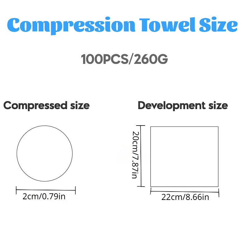 100pcs Mini Compressed Towel Disposable Face Towel Portable Camping Towel