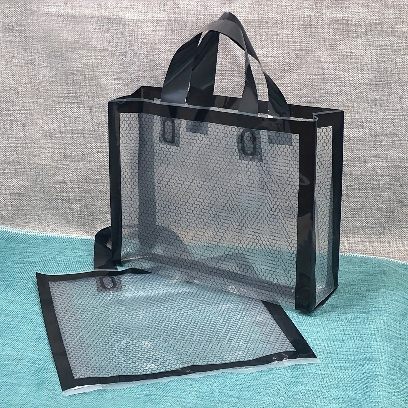 Transparent Mesh Tote Bag Holiday Gift Decor Supplies 26 X 7 X 26