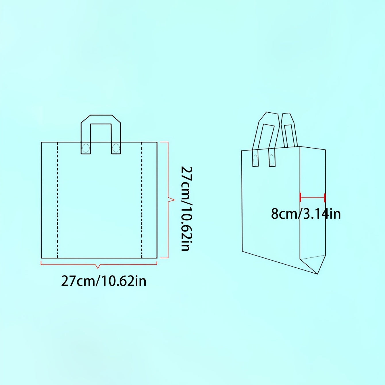 Transparent Mesh Tote Bag Holiday Gift Decor Supplies 26 X 7 X 26
