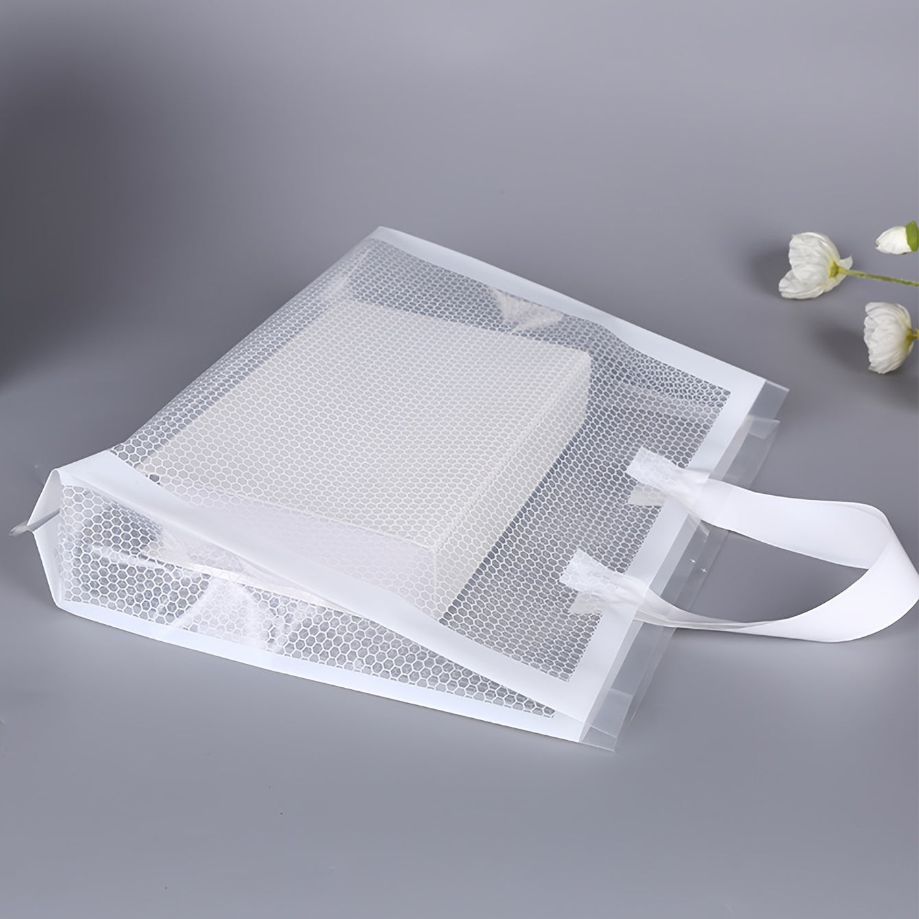 Transparent Mesh Tote Bag Holiday Gift Decor Supplies 26 X 7 X 26