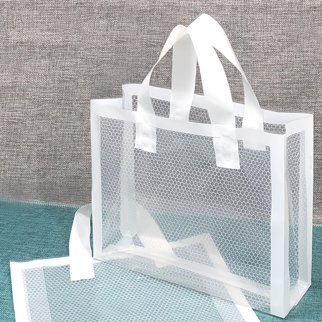 Transparent Mesh Tote Bag Holiday Gift Decor Supplies 26 X 7 X 26