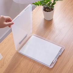 A4 File Box Storage Holder Transparent Plastic Folder