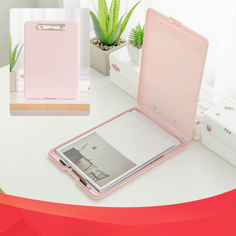 A4 File Box Storage Holder Transparent Plastic Folder