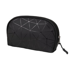 PU Geometric Pattern Makeup Bag For Women Travel Toiletries Storage