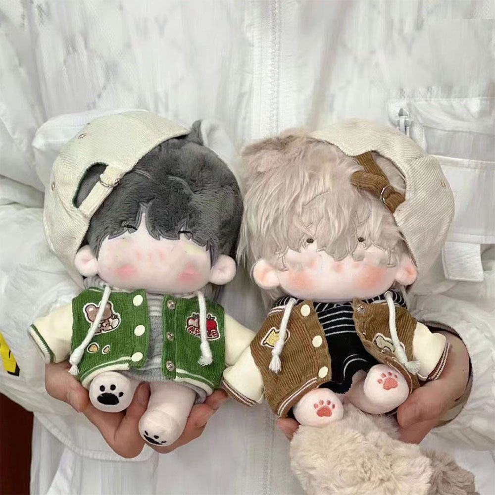Cartoon Pattern Baseball Uniform Coat for Stuffed Dolls