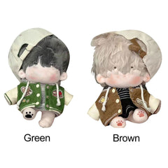Cartoon Pattern Baseball Uniform Coat for Stuffed Dolls