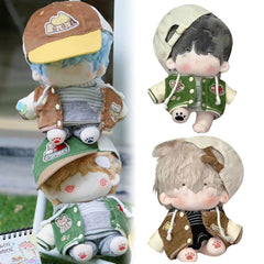 Cartoon Pattern Baseball Uniform Coat for Stuffed Dolls