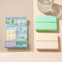 Weekly Pill Organizer Collapsible Travel Pill Box Pocket Pill Case